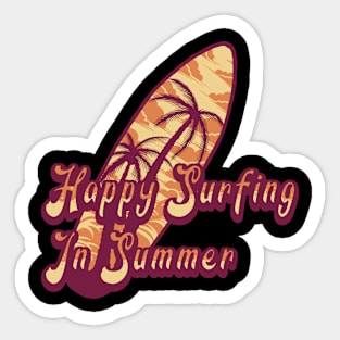 Happy Surfing on Summer Sticker